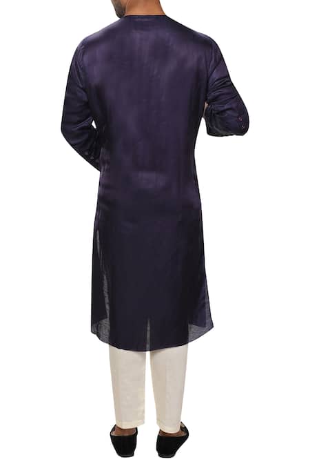 Shop Smriti By Anju Agarwal Purple Cotton Silk, Linen Satin Kurta Set at Aza Fashions Shop_Smriti By Anju Agarwal_Purple Cotton Silk, Linen Satin Kurta Set _at_Aza_Fashions