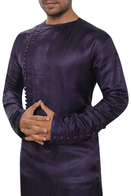 Buy Smriti By Anju Agarwal Purple Cotton Silk, Linen Satin Kurta Set Online at Aza Fashions Buy_Smriti By Anju Agarwal_Purple Cotton Silk, Linen Satin Kurta Set _Online_at_Aza_Fashions