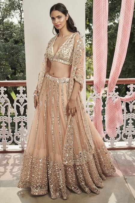 Buy Mirror Work Party Wear Lehenga Choli Inspired by Abhinav Mishra Online  in India - Etsy