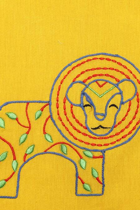 Tiber Taber_Blue Cotton Angrakha Kurta With Pants _at_Aza_Fashions