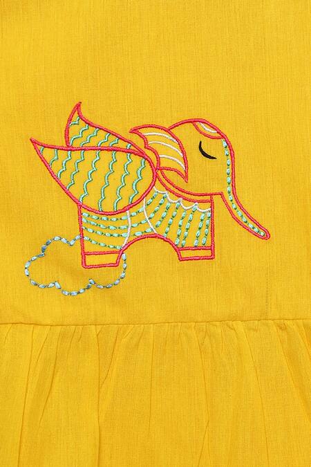 Tiber Taber_Beige Cotton Ruffle Top With Pants _at_Aza_Fashions