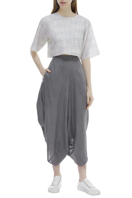 Urvashi Kaur Organic Cotton  Draped Pants 