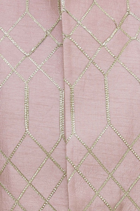 Vikram Phadnis_Pink Kurta Embellished Nehru Jacket Set_at_Aza_Fashions