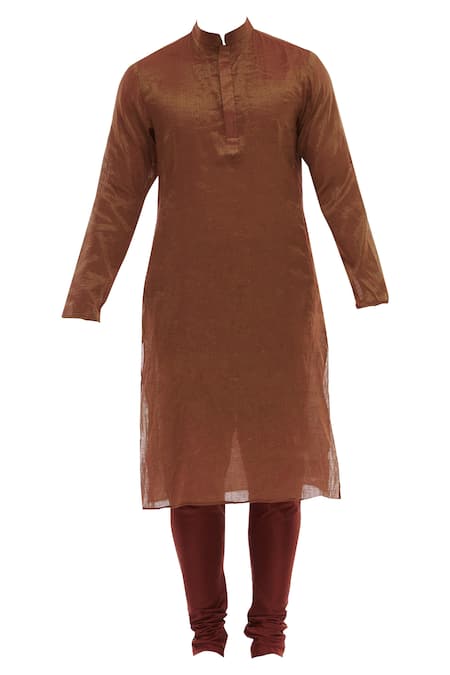 Buy_Vikram Phadnis_Maroon Kurta Embellished Nehru Jacket Set_Online_at_Aza_Fashions