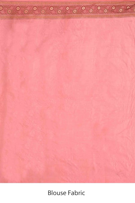 Buy_Samyukta Singhania_Pink Silk, Tussar Zari, Embroidery Pure Saree _Online_at_Aza_Fashions