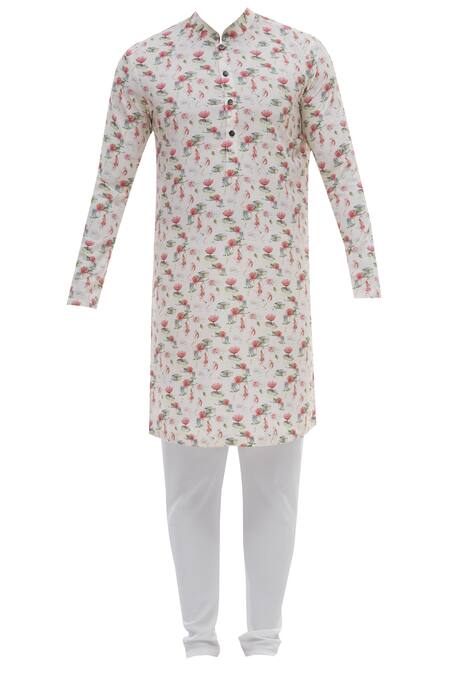 Buy_Nautanky_Multi Color Korean Polyester Printed Kurta Set _Online_at_Aza_Fashions