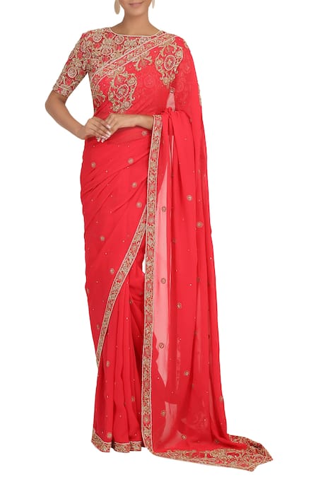 Rabani & Rakha Embellished Saree Set 