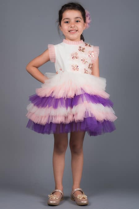 Buy Off-shoulder Frill Gown for Girls – Mumkins