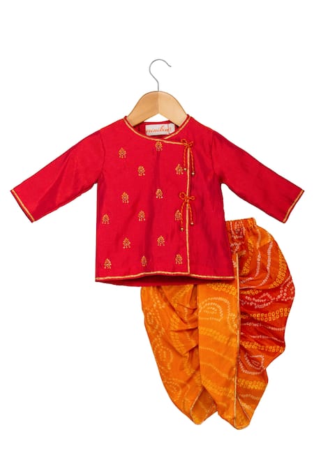 Minikin Cotton Silk Kurta Set 