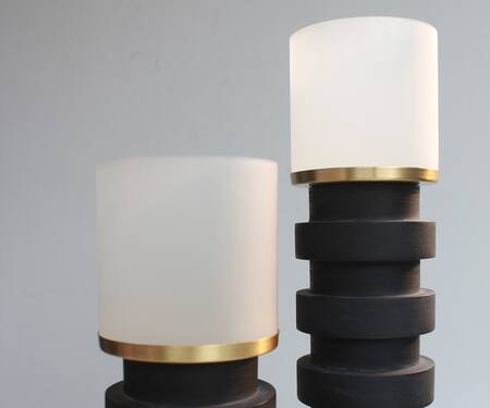 Buy_Karo_Black Wood Alana Candle Stand Of 2_Online_at_Aza_Fashions