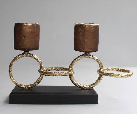 Karo_Multi Color Frost Glass Dynasty Candle Stand_Online_at_Aza_Fashions