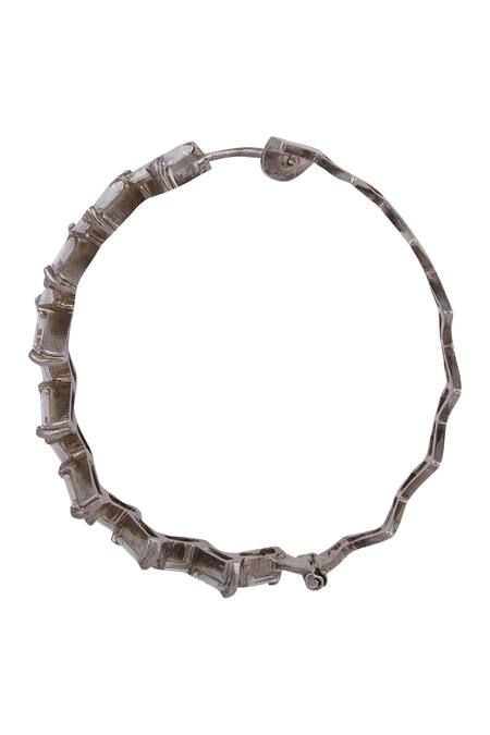 Nepra By Neha Goel_Gold Plated Kundan Hoops_Online_at_Aza_Fashions