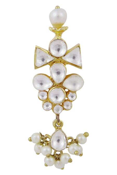 Shop Nepra By Neha Goel Gold Plated Bead Stone Choker Set Online at Aza Fashions Shop_Nepra By Neha Goel_Gold Plated Bead Stone Choker Set_Online_at_Aza_Fashions