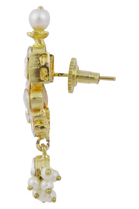 Nepra By Neha Goel Gold Plated Bead Stone Choker Set at Aza Fashions Nepra By Neha Goel_Gold Plated Bead Stone Choker Set_at_Aza_Fashions