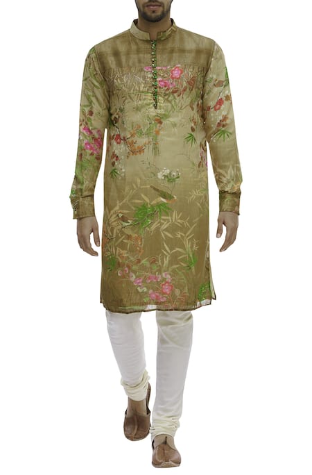 Gaurav Katta Printed Silk Kurta 