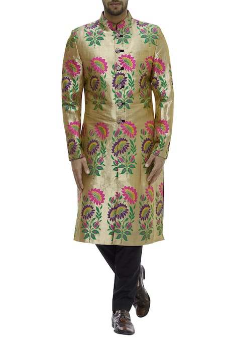 Gaurav Katta Banarasi Silk Sherwani 