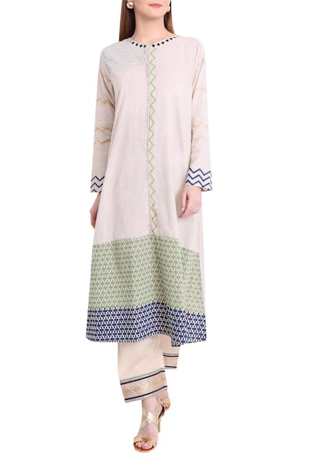 Natasha J Printed Kurta Set 