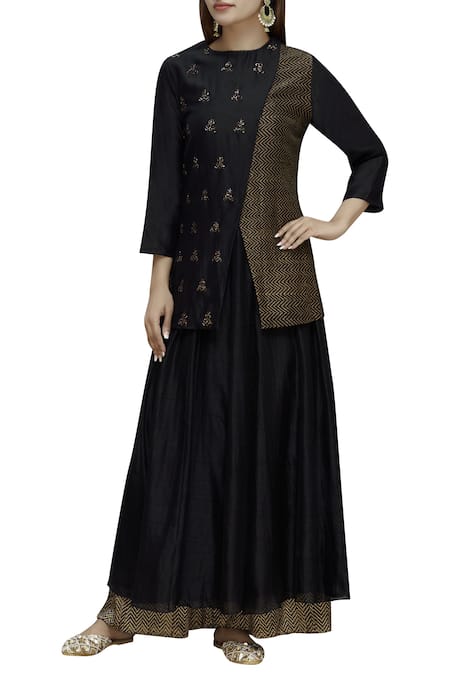 Priyam Narayan Chanderi Anarkali Palazzo Set 