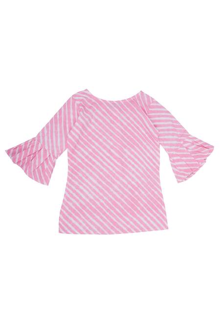 Buy Banana Bee Pink Cotton Printed Kurta Palazzo Set Online at Aza Fashions Buy_Banana Bee_Pink Cotton Printed Kurta Palazzo Set _Online_at_Aza_Fashions