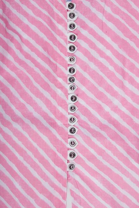 Banana Bee Pink Cotton Printed Kurta Palazzo Set at Aza Fashions Banana Bee_Pink Cotton Printed Kurta Palazzo Set _at_Aza_Fashions