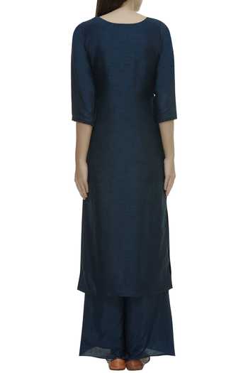 Shop Khwaab By Sanjana Lakhani Blue Embroidered Kurta Set at Aza Fashions Shop_Khwaab By Sanjana Lakhani_Blue Embroidered Kurta Set_at_Aza_Fashions
