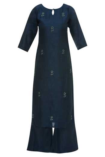 Buy Khwaab By Sanjana Lakhani Blue Embroidered Kurta Set Online at Aza Fashions Buy_Khwaab By Sanjana Lakhani_Blue Embroidered Kurta Set_Online_at_Aza_Fashions