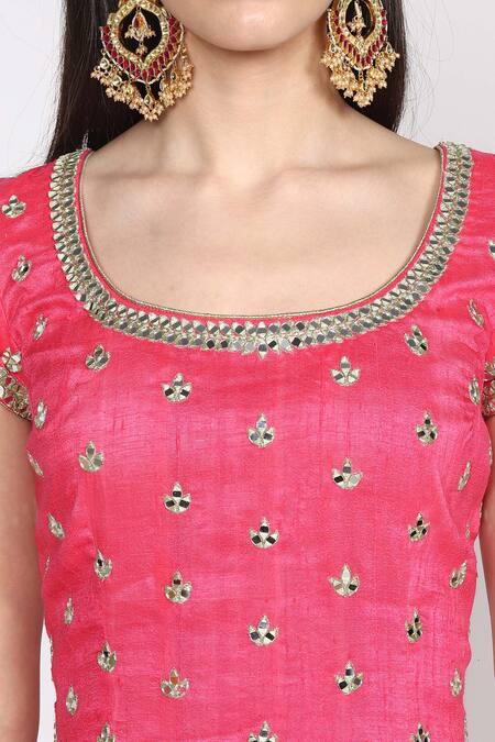 Abhinav Mishra Yellow Raw Silk Round Neck Embellished Kurta Sharara Set at Aza Fashions Abhinav Mishra_Yellow Raw Silk Round Neck Embellished Kurta Sharara Set_at_Aza_Fashions