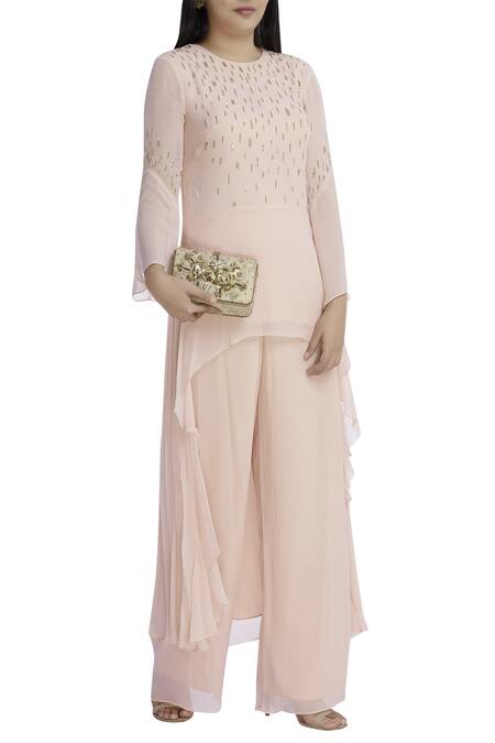 Shop Fuchsia by aashaka mehta Gold Embroidery Clutch Online at Aza Fashions Shop_Fuchsia by aashaka mehta_Gold Embroidery Clutch _Online_at_Aza_Fashions