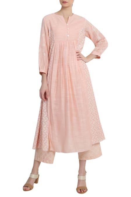 Arcvsh by Pallavi Singh Chanderi Kurta Palazzo Set 