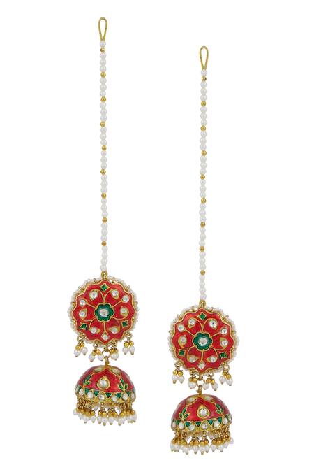 Buy Auraa Trends Multi Color Kundan, Bead Choker Set Online at Aza Fashions Buy_Auraa Trends_Multi Color Kundan, Bead Choker Set_Online_at_Aza_Fashions