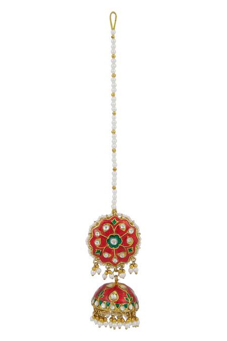 Shop Auraa Trends Multi Color Kundan, Bead Choker Set Online at Aza Fashions Shop_Auraa Trends_Multi Color Kundan, Bead Choker Set_Online_at_Aza_Fashions