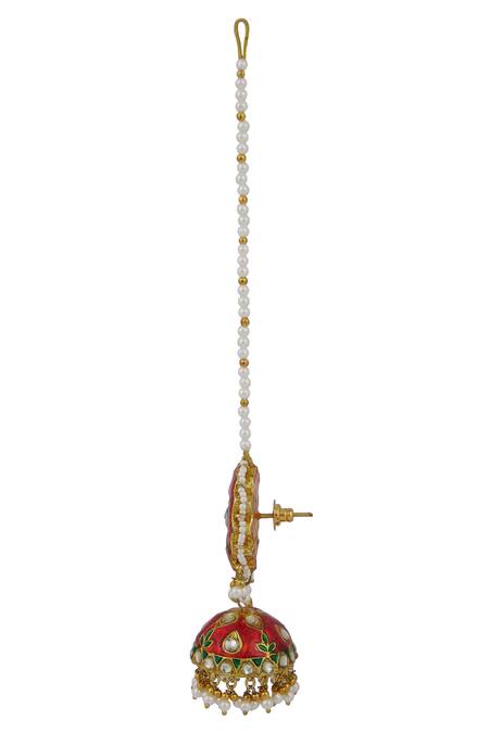 Auraa Trends Multi Color Kundan, Bead Choker Set at Aza Fashions Auraa Trends_Multi Color Kundan, Bead Choker Set_at_Aza_Fashions