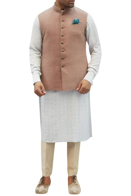 Gaurav Katta Linen Woven Bundi 