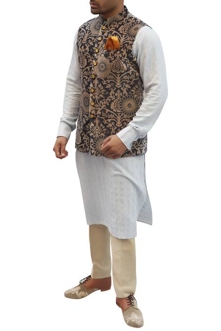 Gaurav Katta Printed Nehru Jacket 