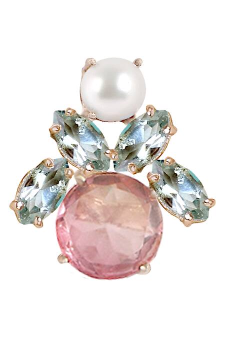 Atelier Mon Multi Color Crystals Studs Online at Aza Fashions Atelier Mon_Multi Color Crystals Studs_Online_at_Aza_Fashions