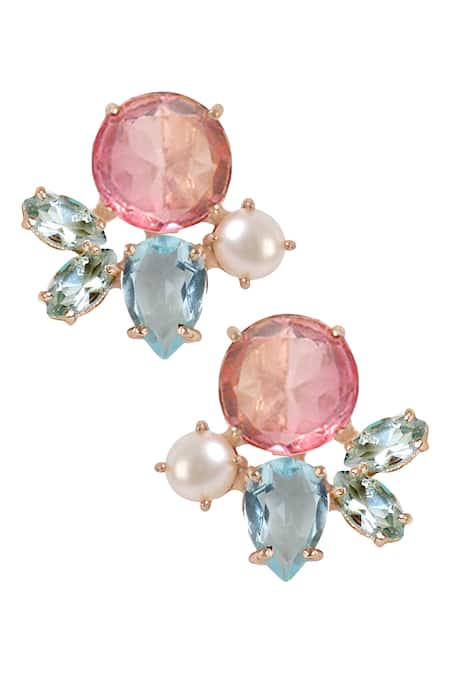 Atelier Mon Multi Color Crystals Studs