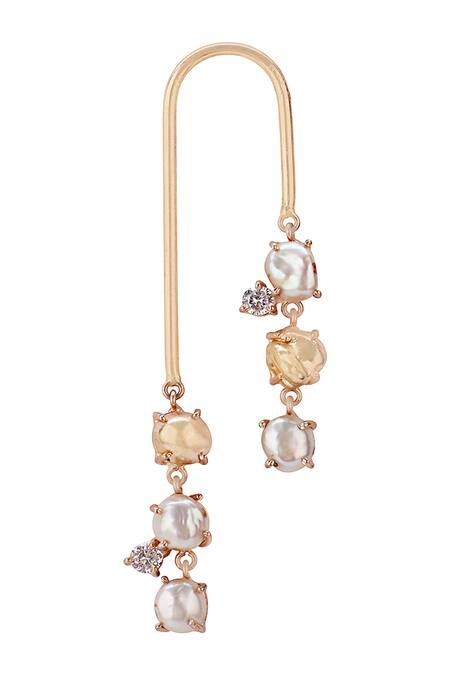 Atelier Mon_Gold Plated Crystals Statement Danglers_Online_at_Aza_Fashions