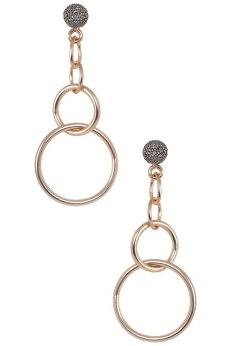 Shop Atelier Mon Gold Plated Crystals Circular Danglers at Aza Fashions Shop_Atelier Mon_Gold Plated Crystals Circular Danglers_at_Aza_Fashions