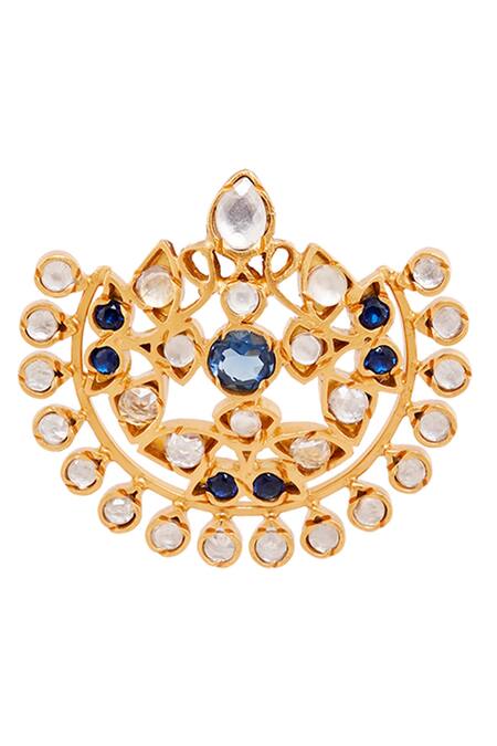 Anita Dongre Gold Plated Crystal Aahna Earrings Online at Aza Fashions Anita Dongre_Gold Plated Crystal Aahna Earrings_Online_at_Aza_Fashions