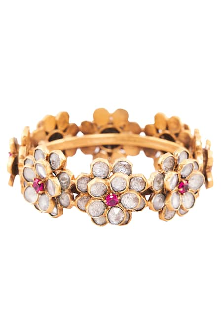 Anita Dongre Gold Plated Crystal Ila Bangle