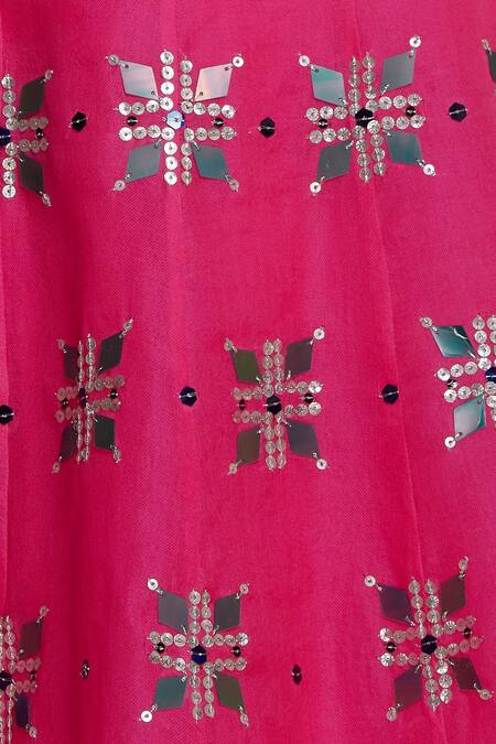 Dnu Priyal Prakash Pink Raw Silk Embellished Lehenga Set at Aza Fashions Dnu Priyal Prakash_Pink Raw Silk Embellished Lehenga Set_at_Aza_Fashions