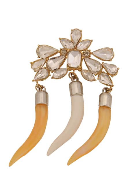 AE-Tee_Gold Plated Crystal Chandelier Earrings _Online_at_Aza_Fashions