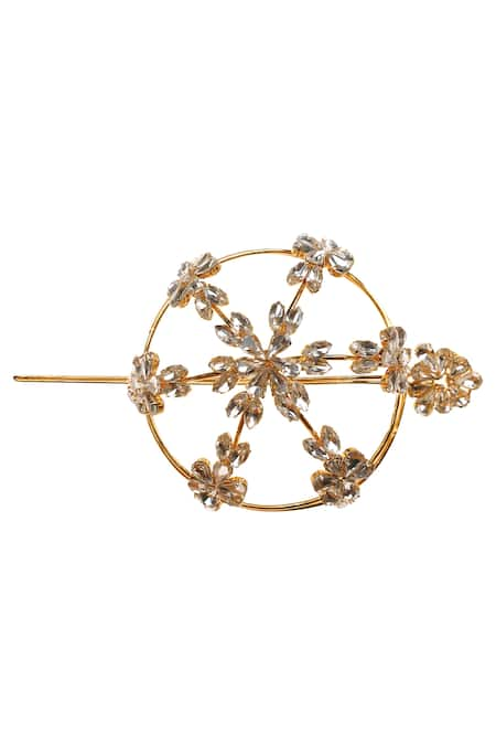 Ae-Tee Gold Crystal Bun Cage