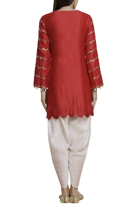 Seema Nanda Chanderi Kurta Dhoti Pant Set 
