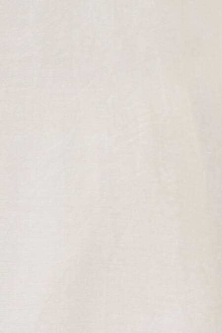 Seema Nanda Off White Chanderi Silk V Neck Kurta Dhoti Pant Set at Aza Fashions Seema Nanda_Off White Chanderi Silk V Neck Kurta Dhoti Pant Set _at_Aza_Fashions