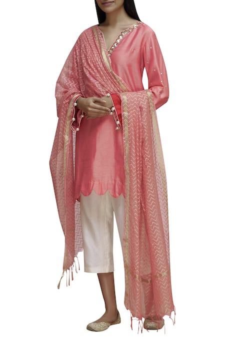 Seema Nanda Chanderi Kurta Set 