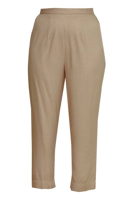 Shop Shyam Narayan Prasad Beige Dupion Silk Round Embroidered Anarkali Set Online at Aza Fashions Shop_Shyam Narayan Prasad_Beige Dupion Silk Round Embroidered Anarkali Set _Online_at_Aza_Fashions