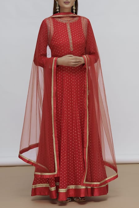 Shyam Narayan Prasad Woven Anarkali Set 