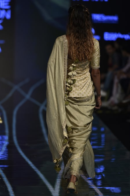 Punit Balana Printed Saree with Blouse 