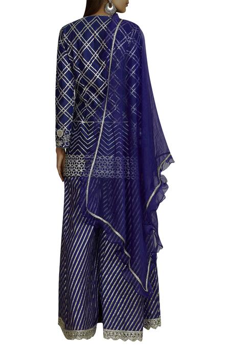 Neha Khullar Chanderi Kurta Palazzo Set 